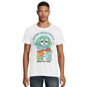 MTV “Music Worldwide” White Graphic T-Shirt